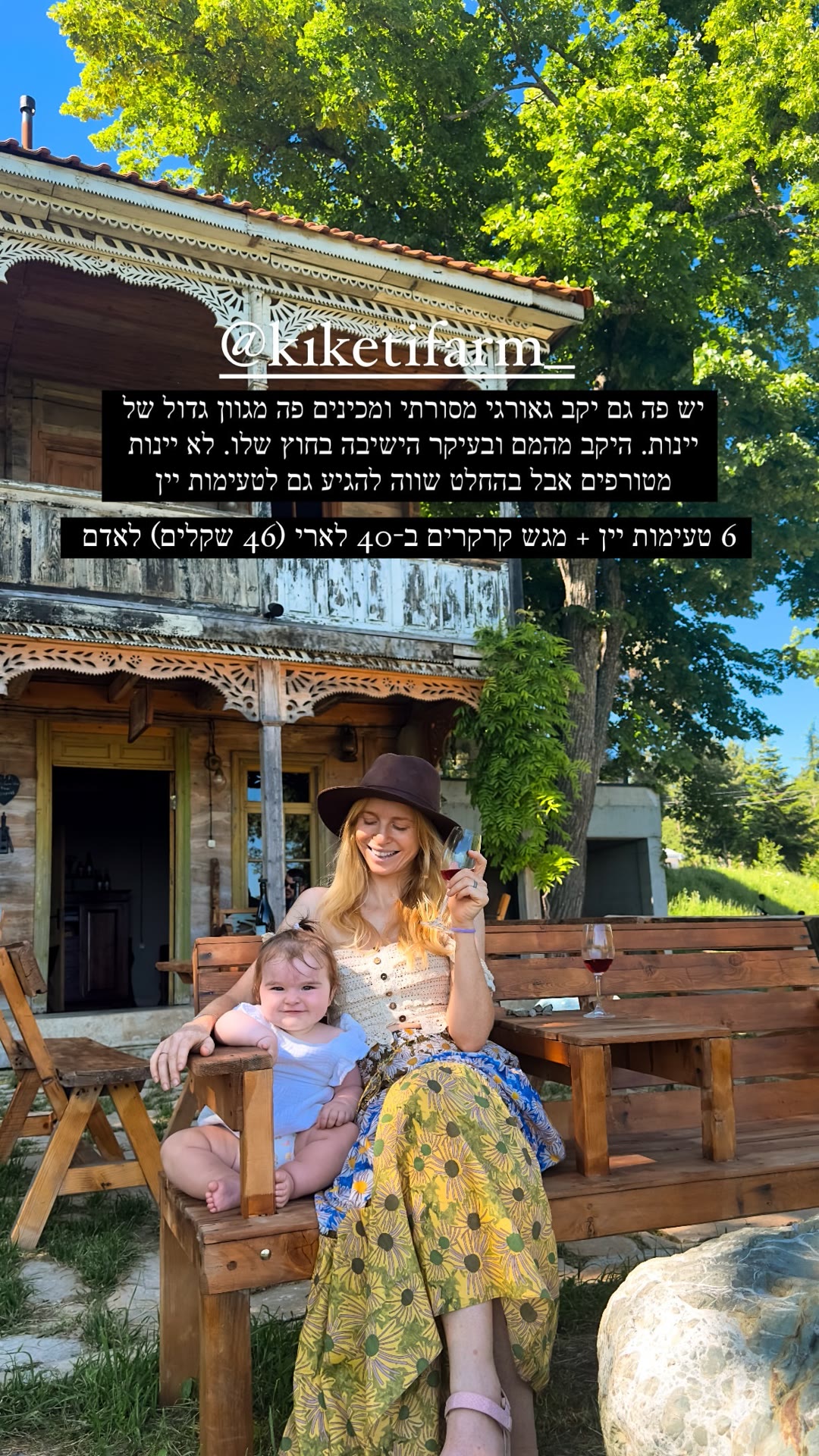 טעימות יין ב-Kiketi Farm ליד טביליסי