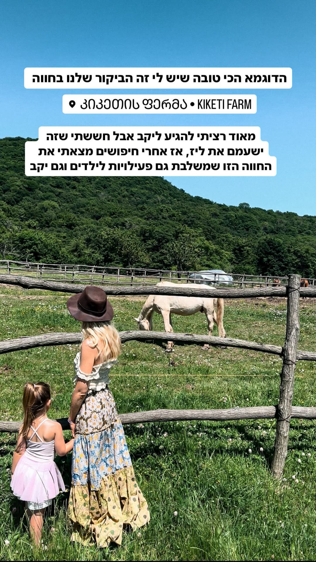 חוות Kiketi Farm ליד טביליסי – יקב ופעילויות לילדים