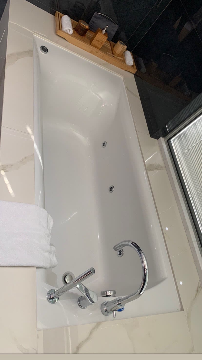 Jacuzzi tub in the Paphos hotel bathroom
