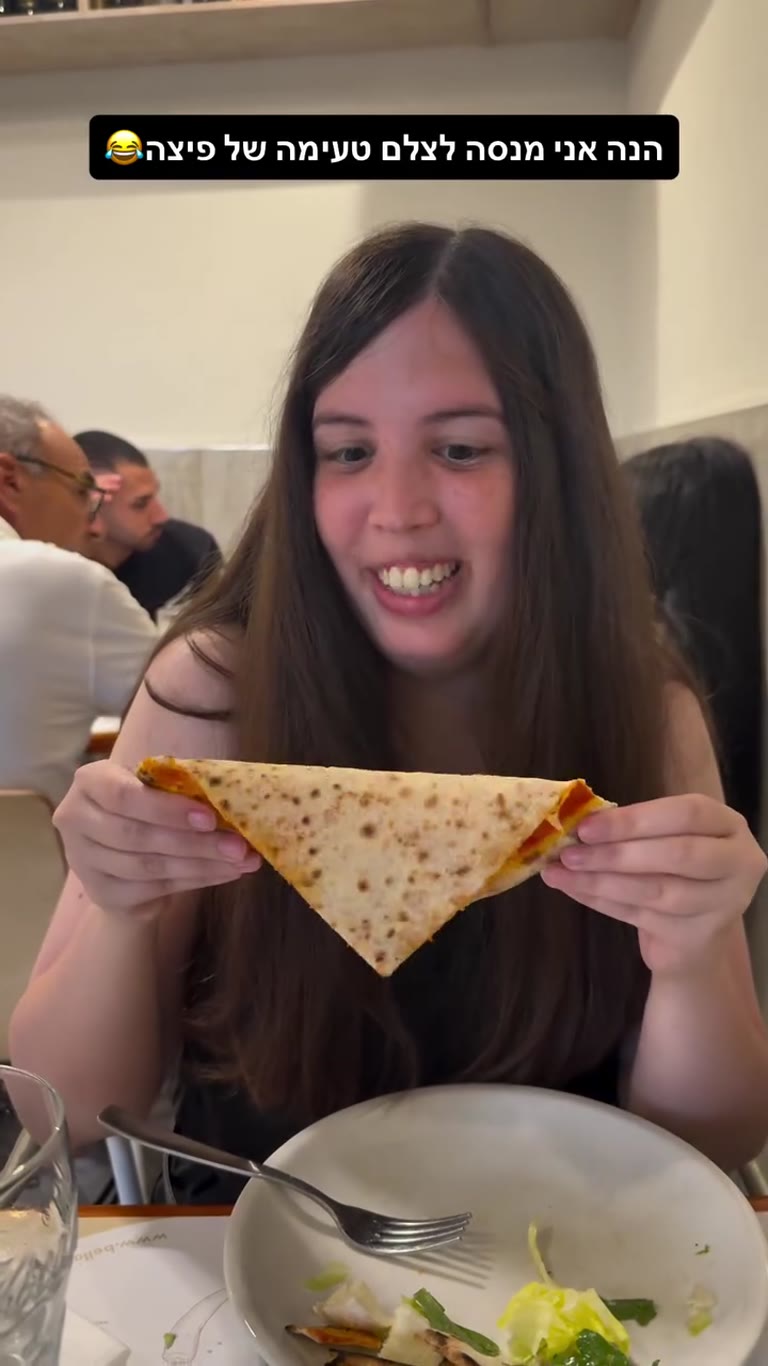 Giant pizza slice in Puglia