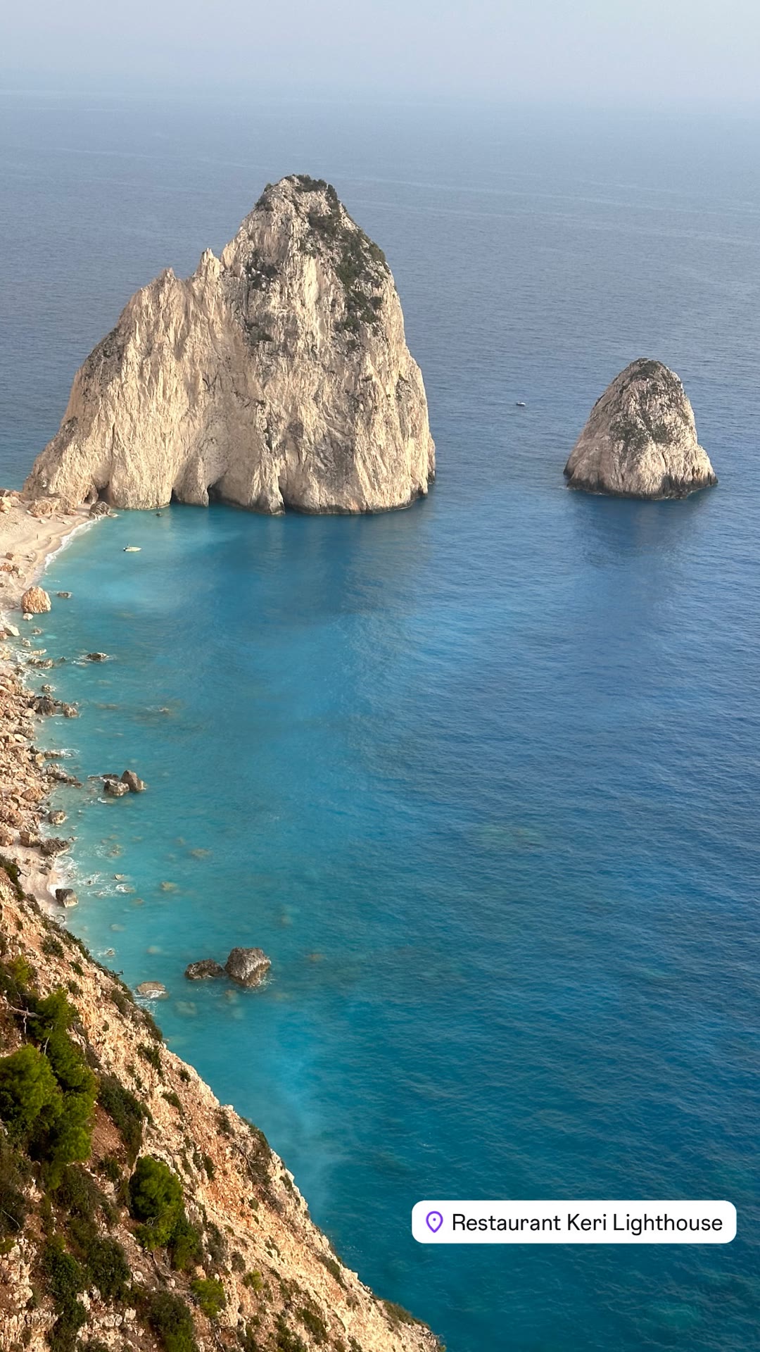 Mizithres rocks from Keri Lighthouse, Zakynthos