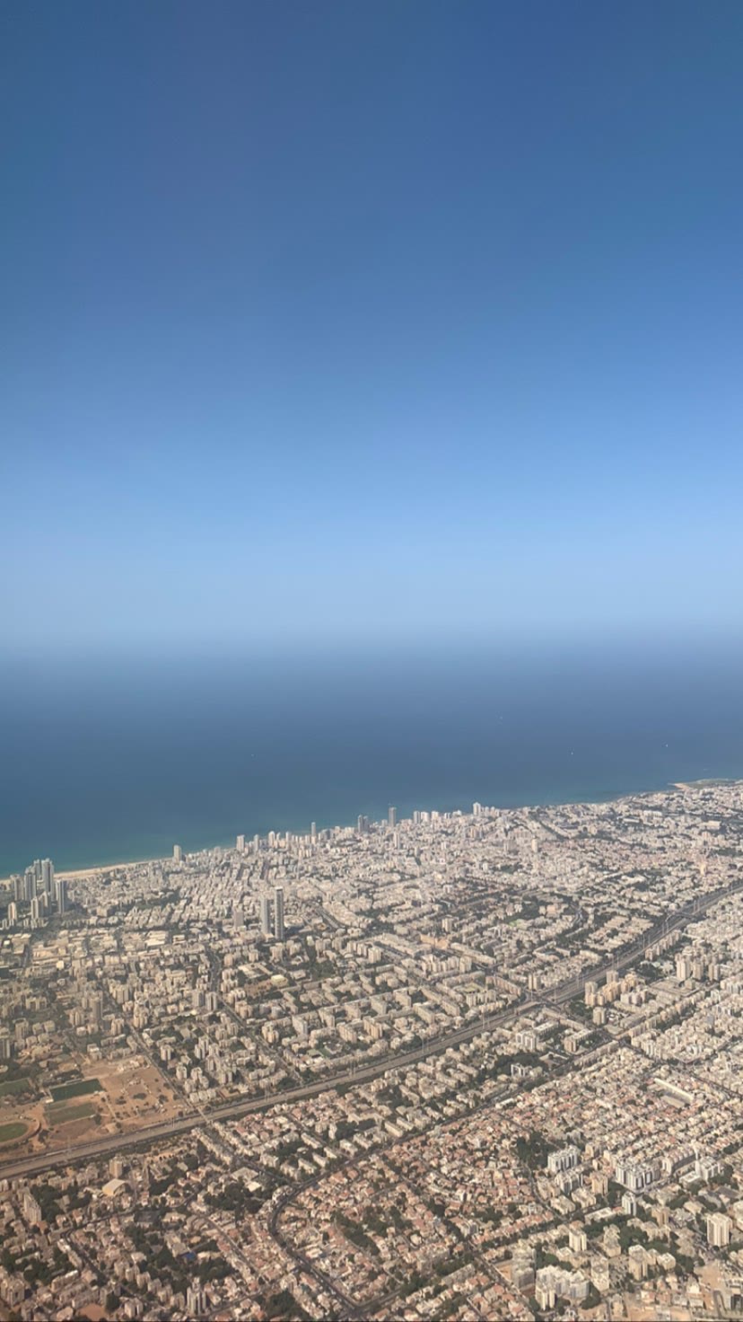 Aerial view of Tel Aviv on takeoff