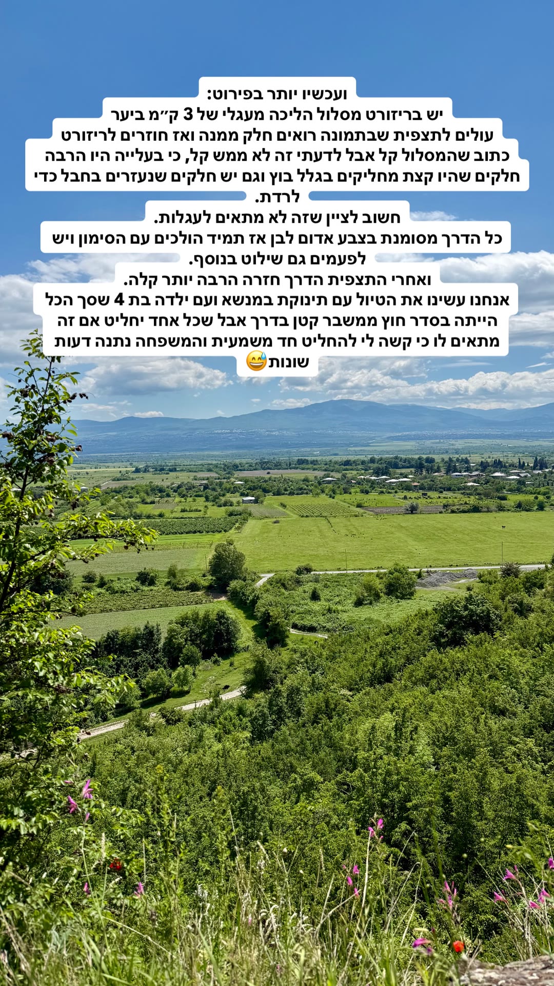 3 ק"מ מסלול הליכה מעגלי ביער ליד הריזורט
