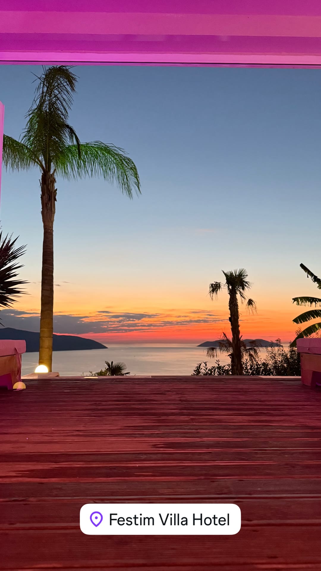 Sunset from Festim Villa Hotel, Vlorë