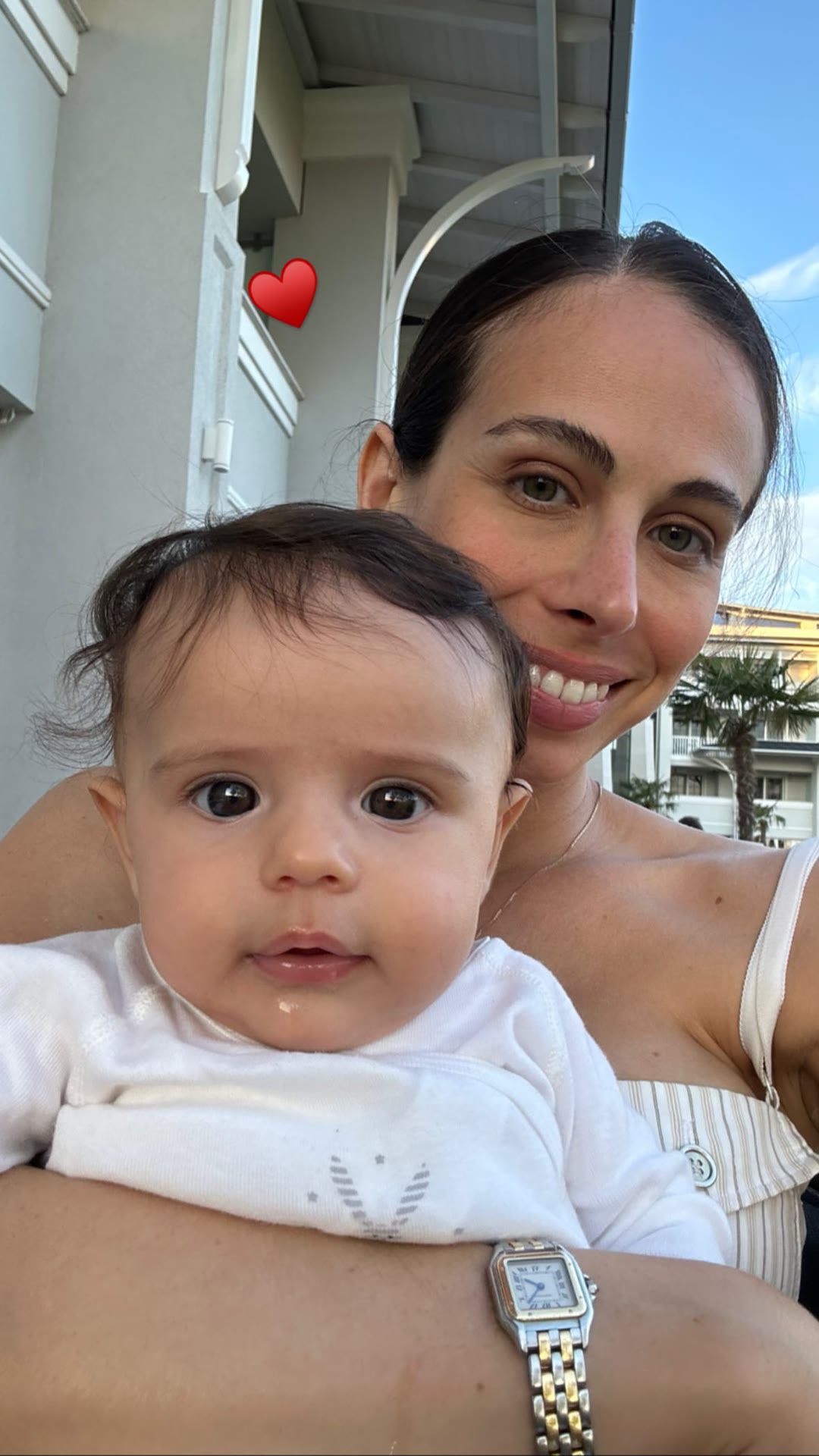 Selfie with baby on a Hungary trip