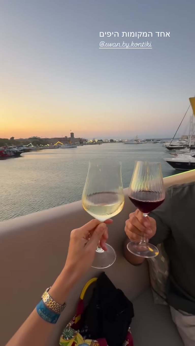 Sunset drinks at Swan by Kontiki, Rhodes