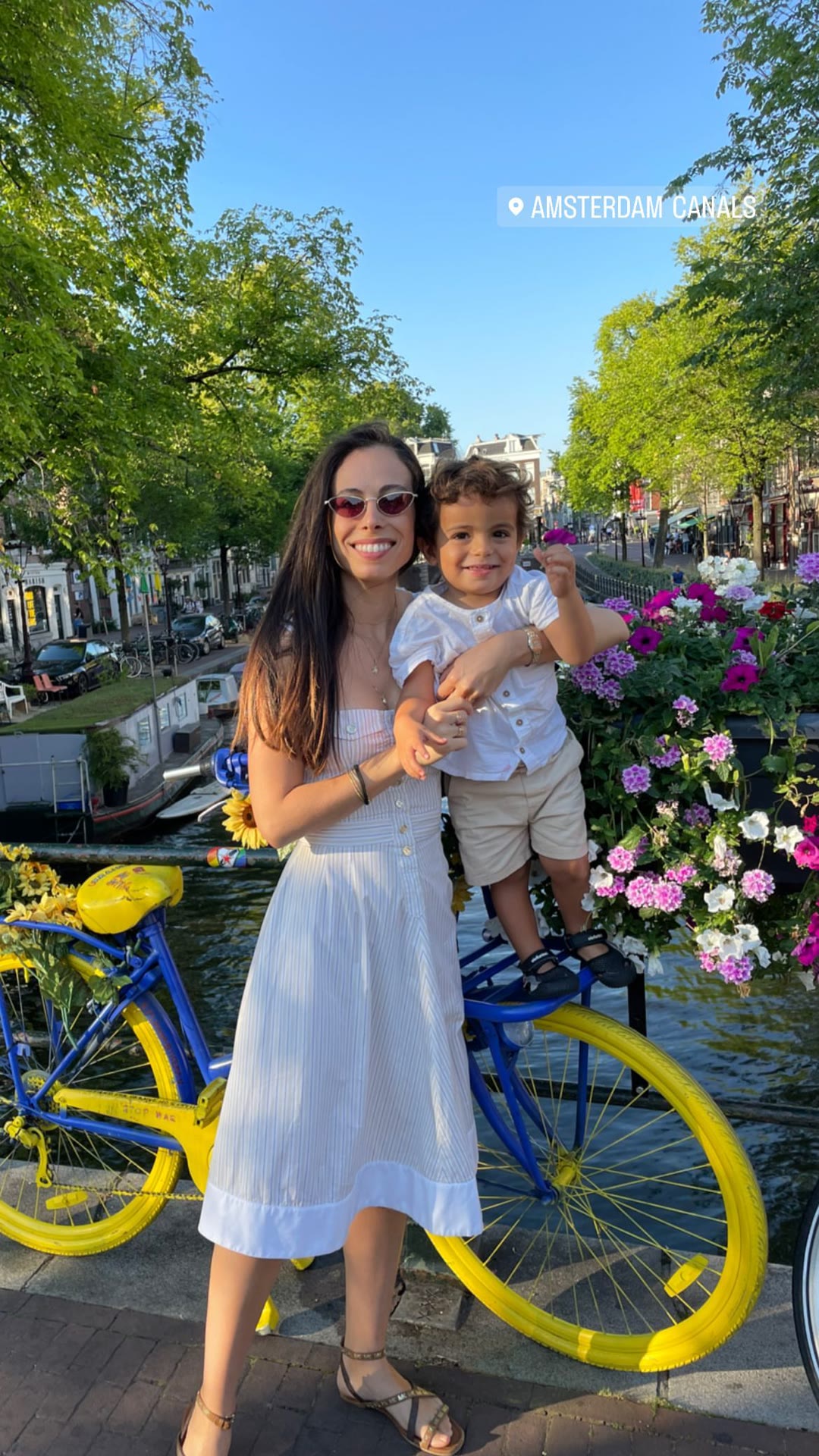 Amsterdam canals with a toddler