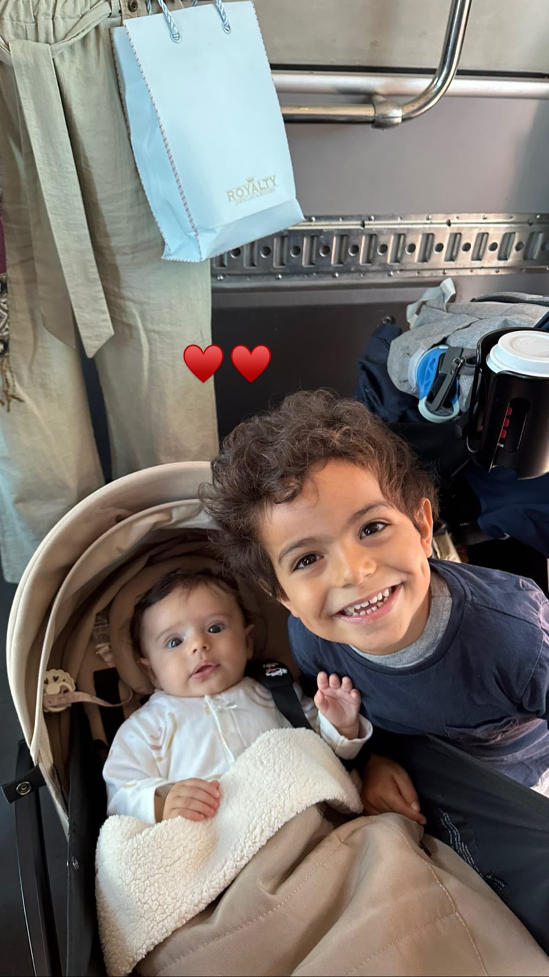 Kids on the train in Hungary