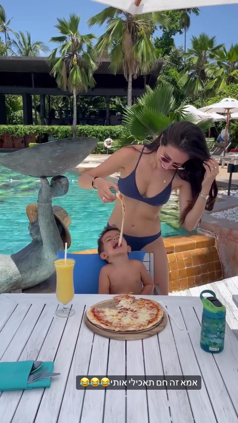Poolside pizza at Anantara Bophut Samui