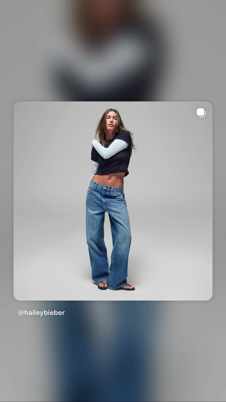 היילי ביבר בקמפיין הג'ינסים של GAP