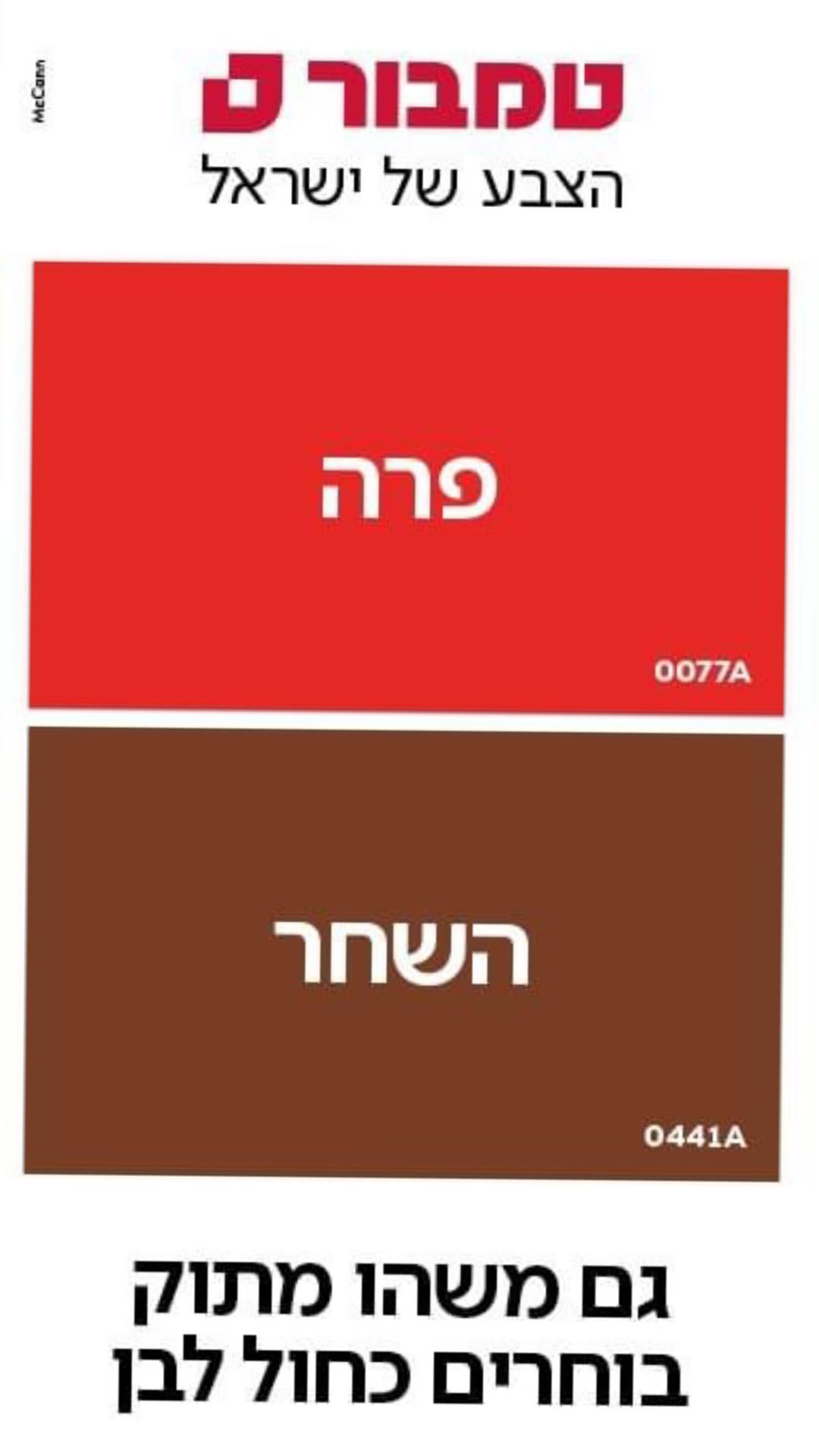 טמבור – קמפיין "גם משהו מתוק בוחרים כחול לבן"