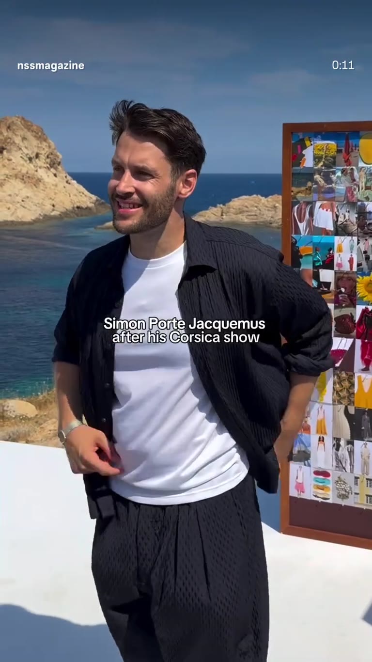 סימון פורט ז'קמוס אחרי התצוגה בקורסיקה