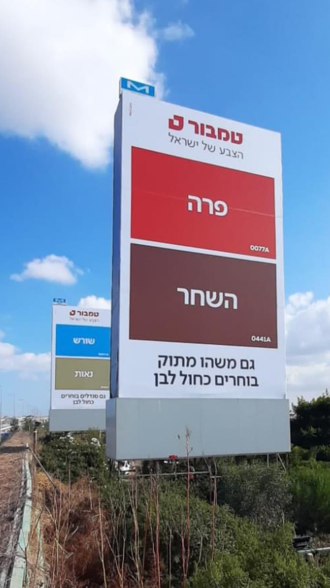 קמפיין החוצות של טמבור – בוחרים כחול לבן