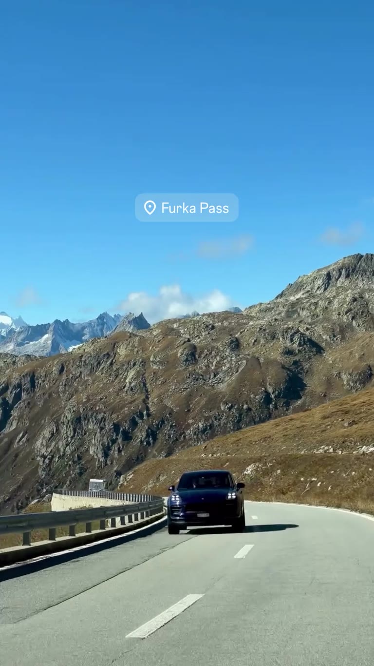 נסיעה במעבר Furka Pass בשווייץ