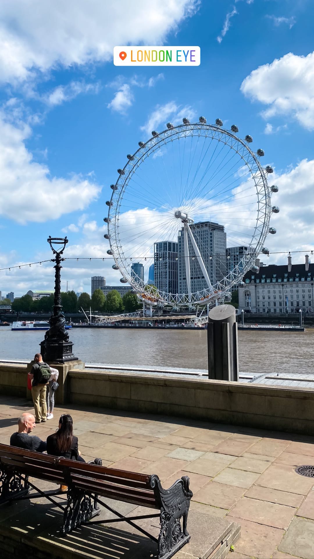 London Eye על הטיימס בלונדון
