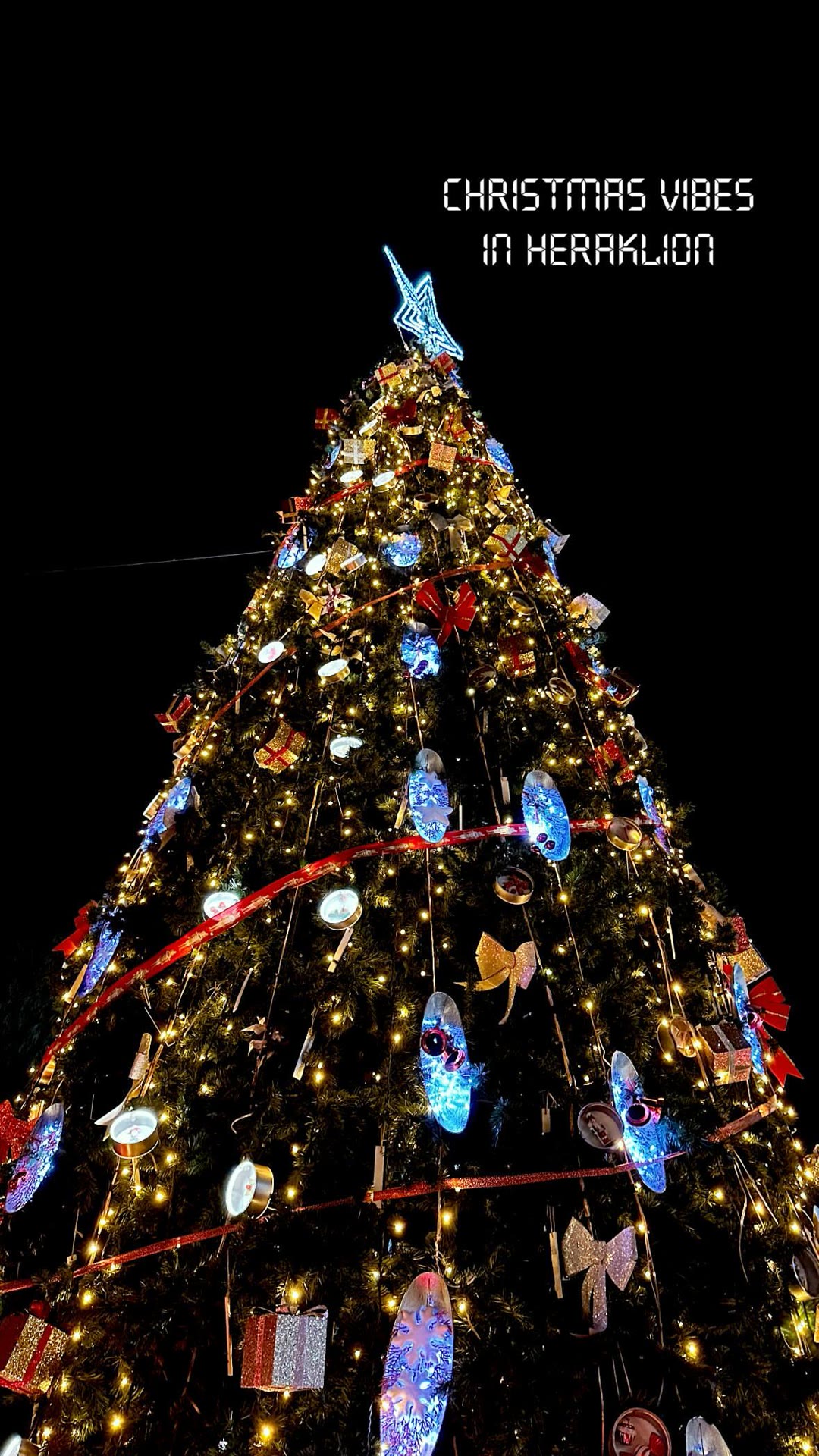 Christmas tree lights in Heraklion, Crete