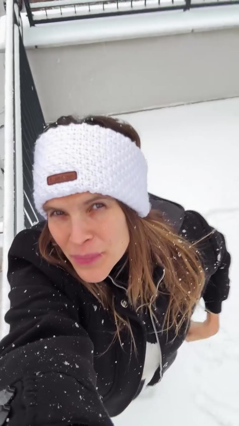 Snowy selfie in Budapest