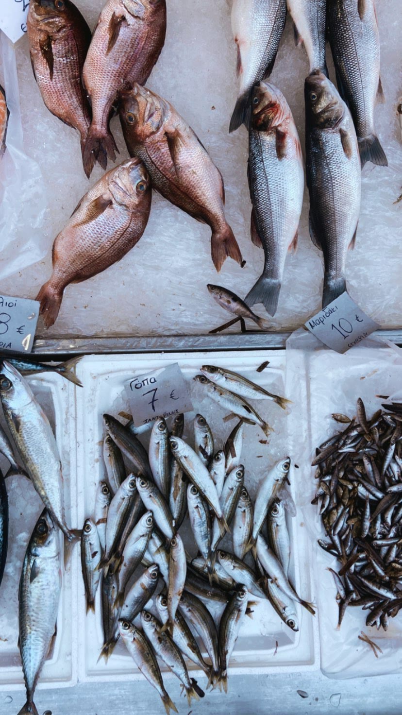 Fresh fish at the Heraklion market, Crete