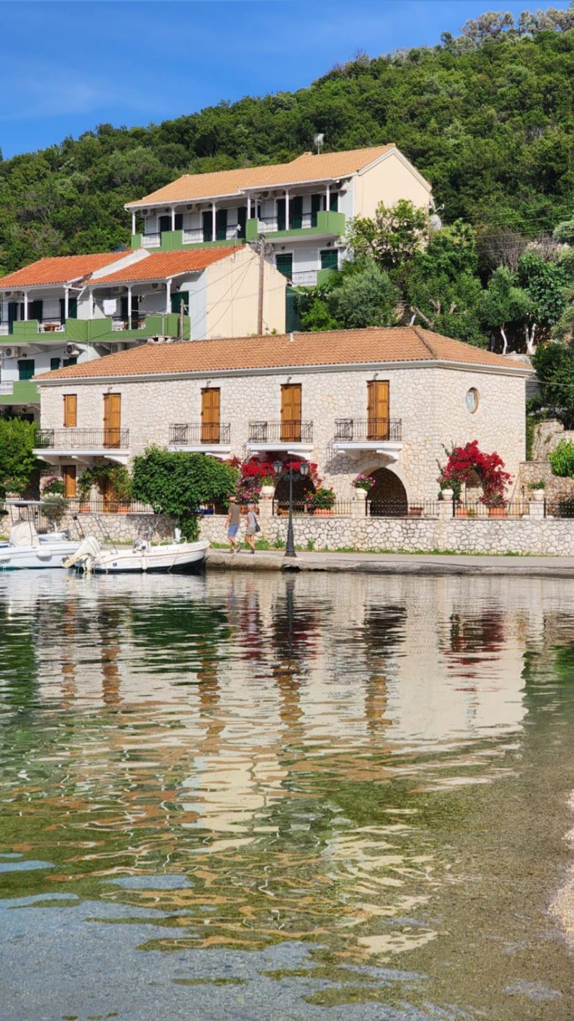 Quiet harbour village on Lefkada