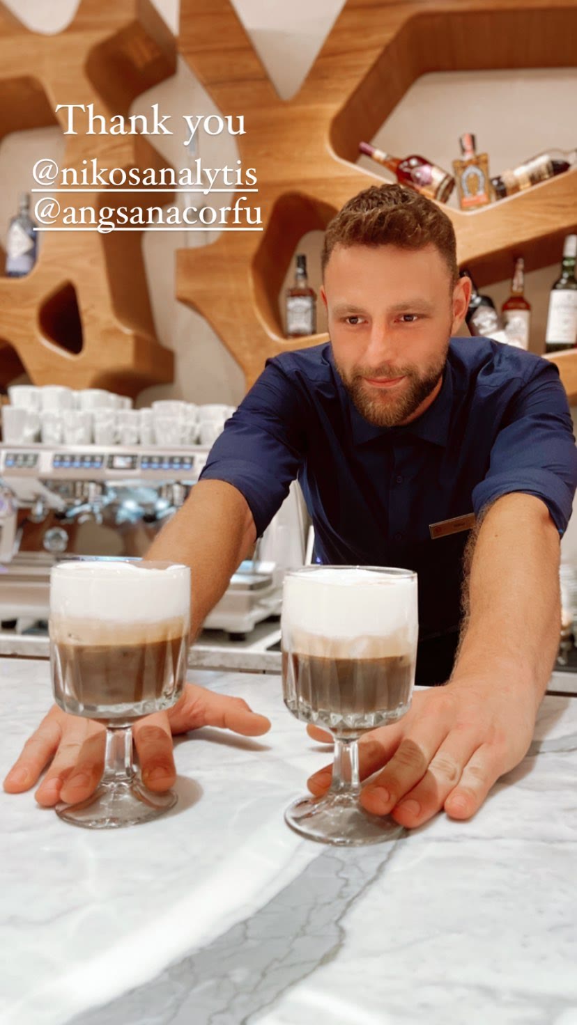 Coffee at Angsana Corfu's bar
