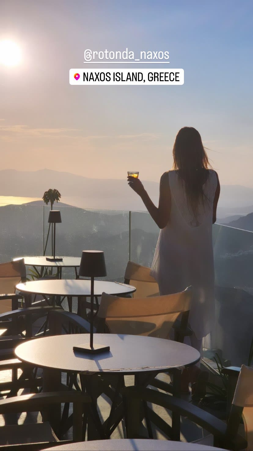 Sunset drinks at Rotonda Naxos