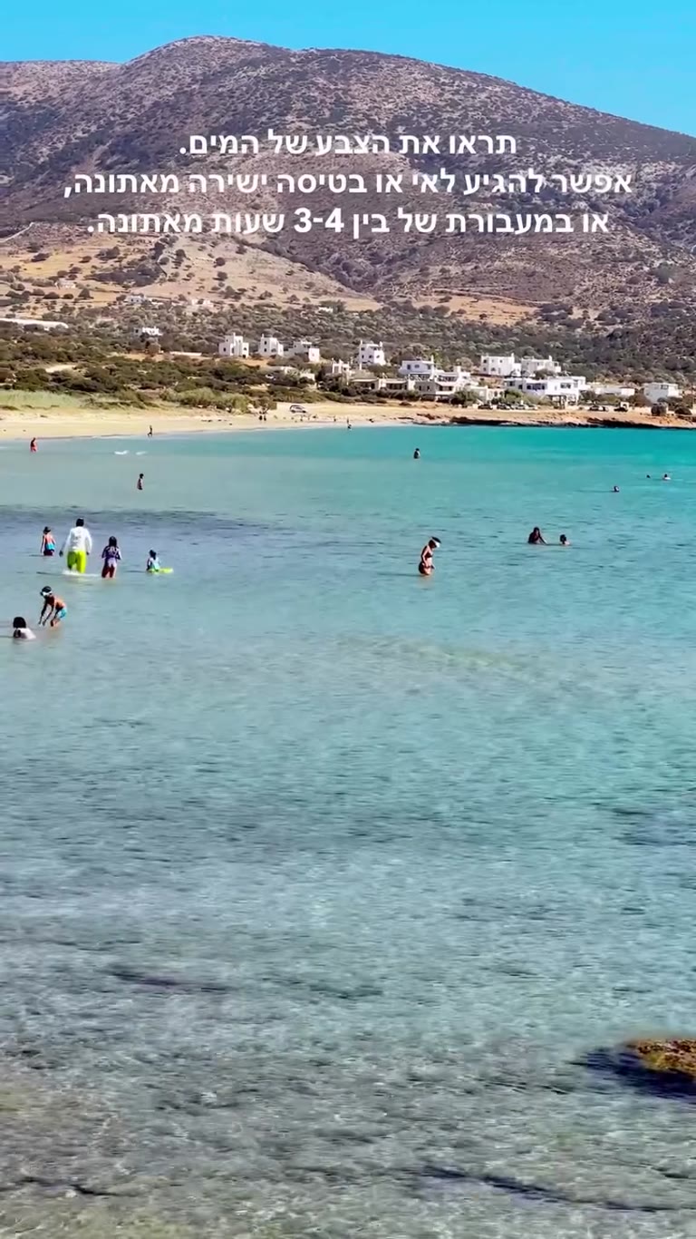 נאקסוס – צבע המים בחוף