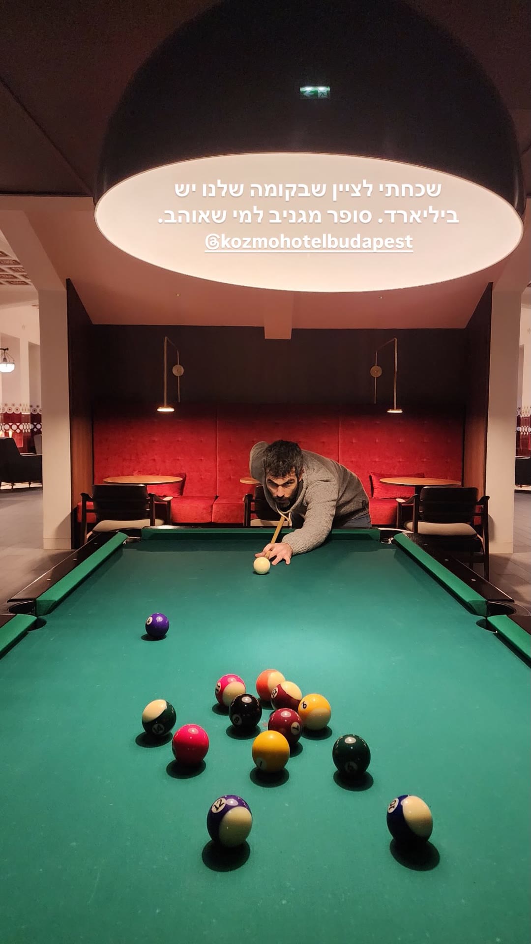 Kozmo Hotel Budapest – billiards on the floor
