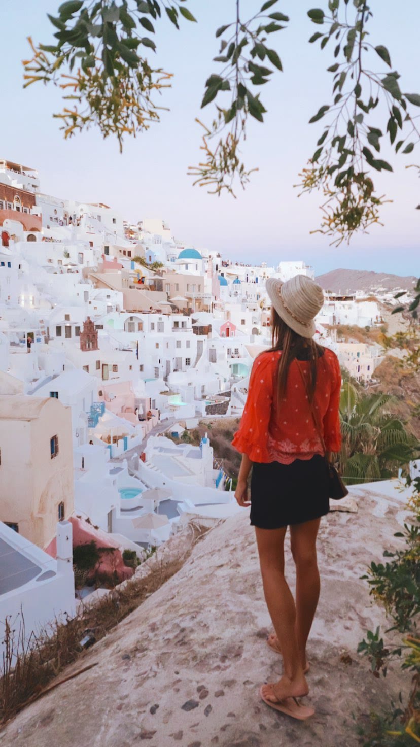 Sunset views over Oia, Santorini