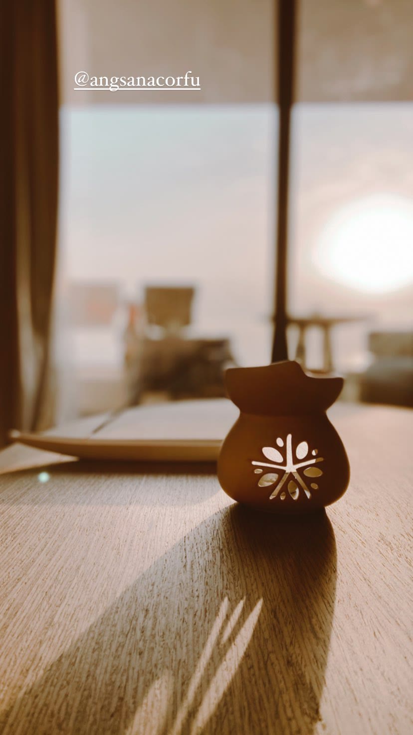 Sunrise in the room at Angsana Corfu