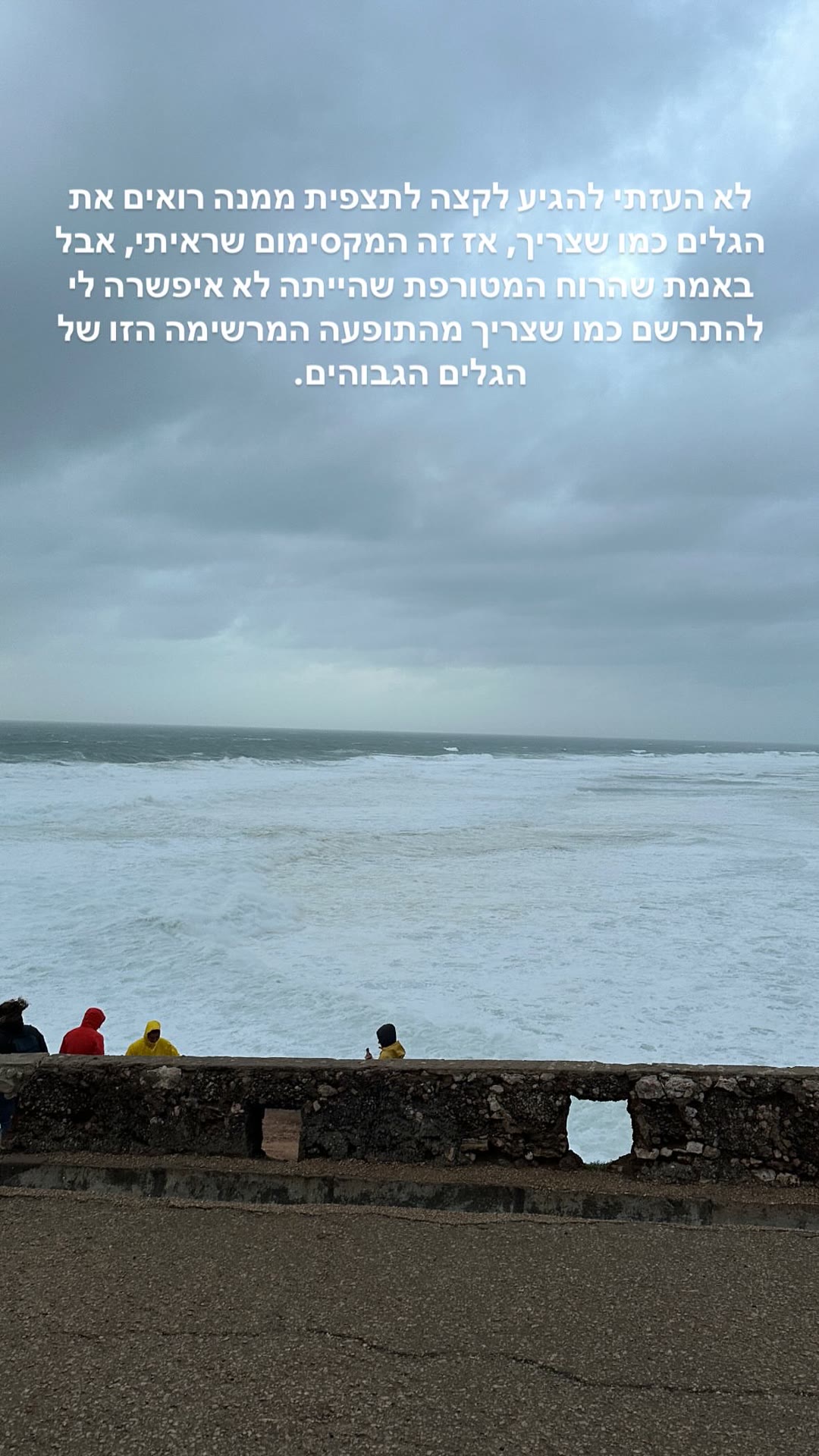 גלים ענקיים בתצפית על האוקיינוס