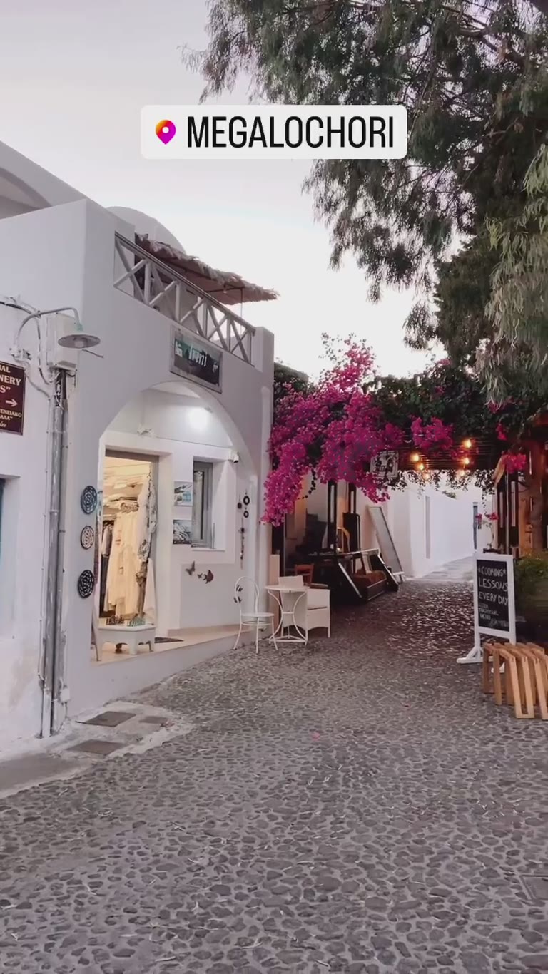 Megalochori village square, Santorini