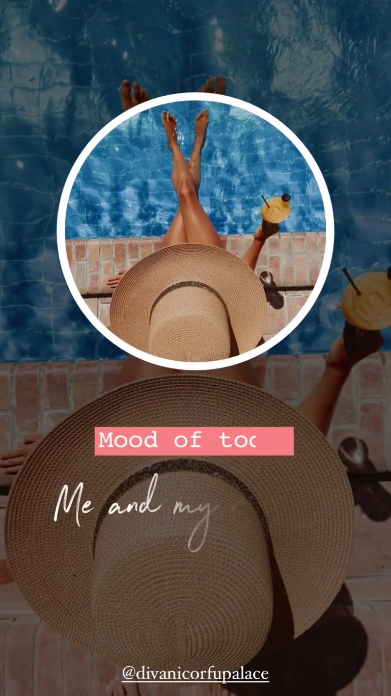 Poolside cocktail at Divani Corfu Palace
