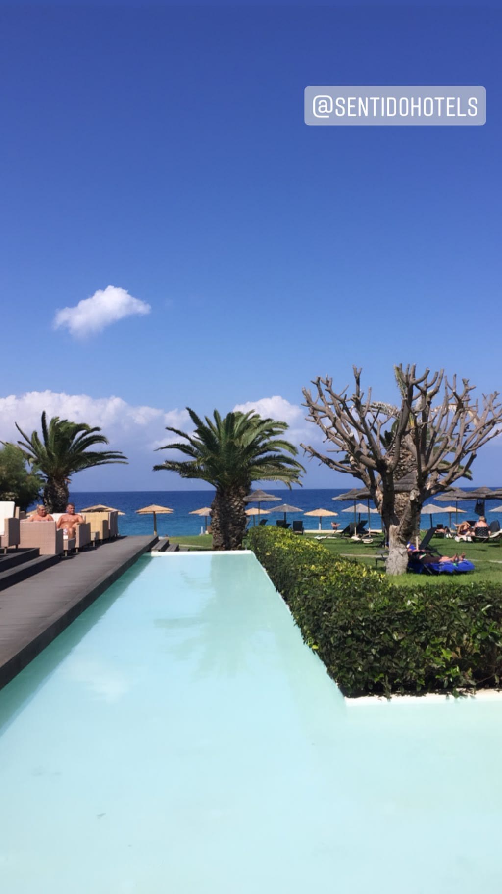Sentido Hotels beachfront pool in Rhodes