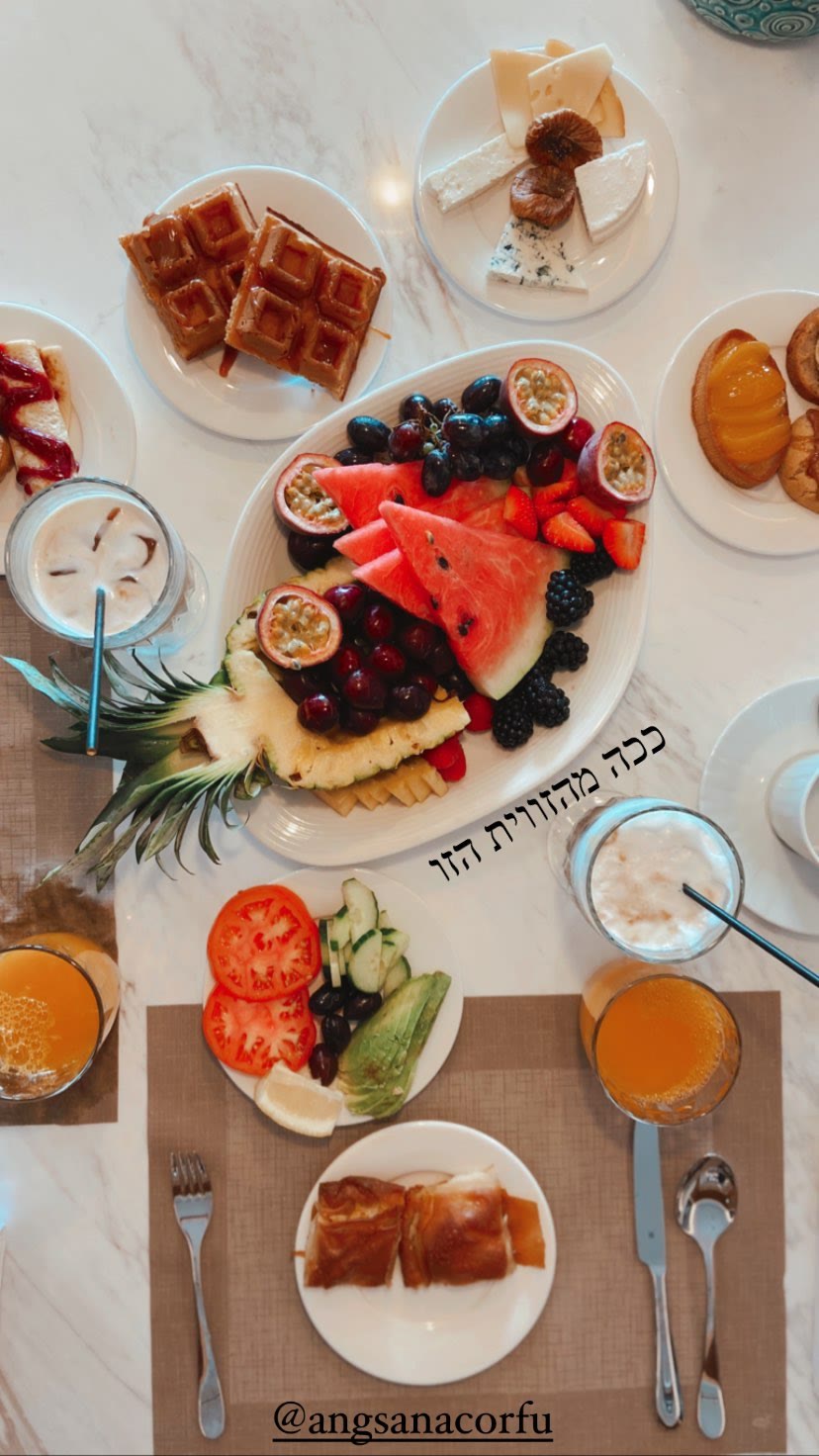 Breakfast spread at Angsana Corfu Resort & Spa