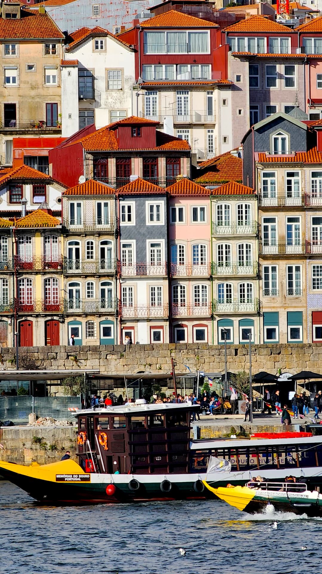 Ribeira waterfront from the Douro, Porto