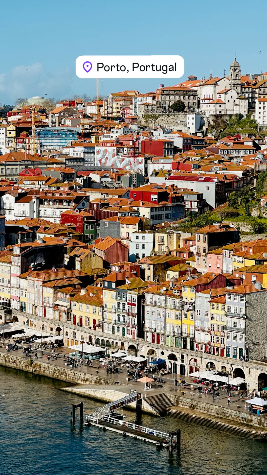 Ribeira rooftops from across the Douro, Porto