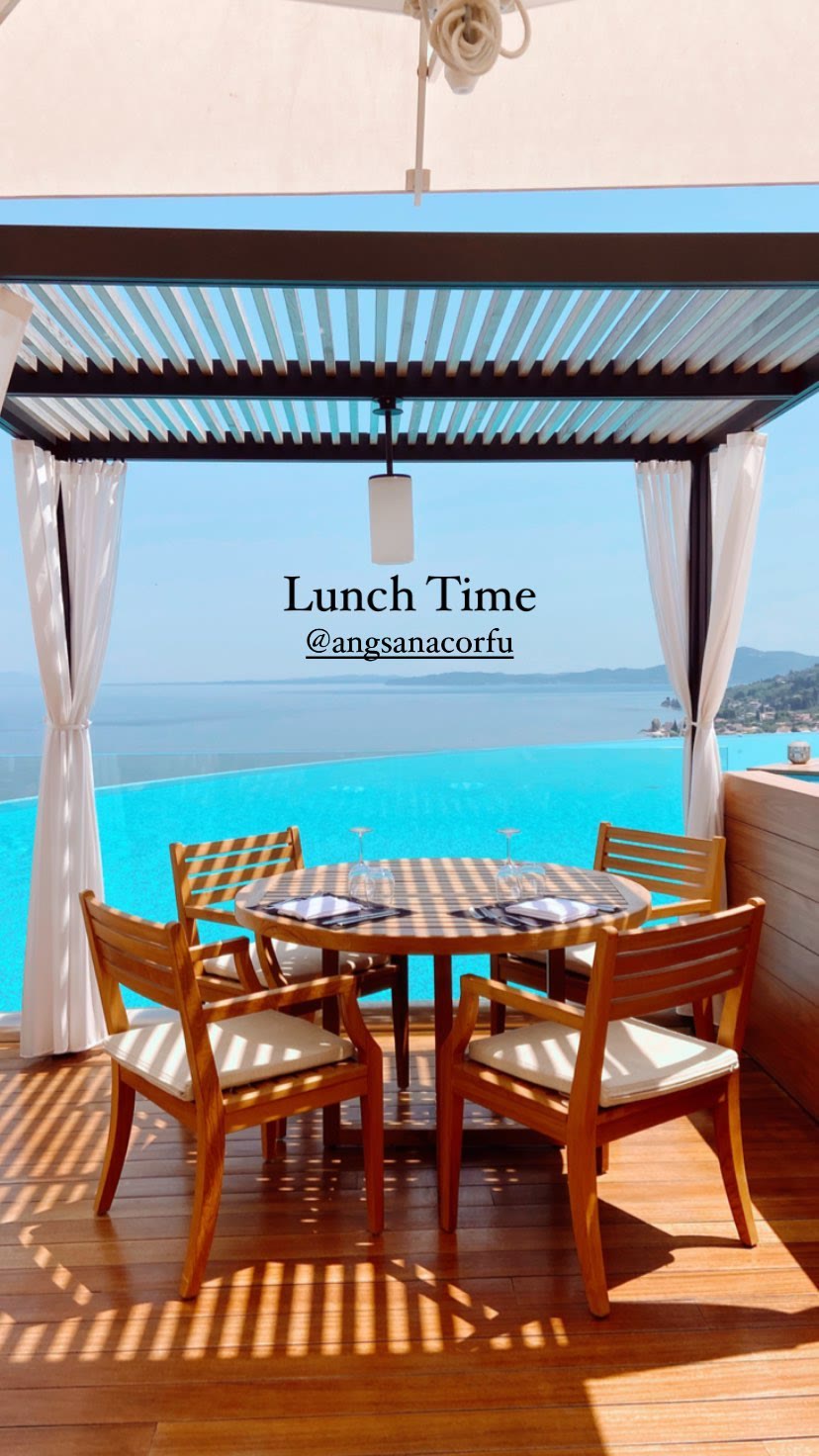 Poolside lunch at Angsana Corfu