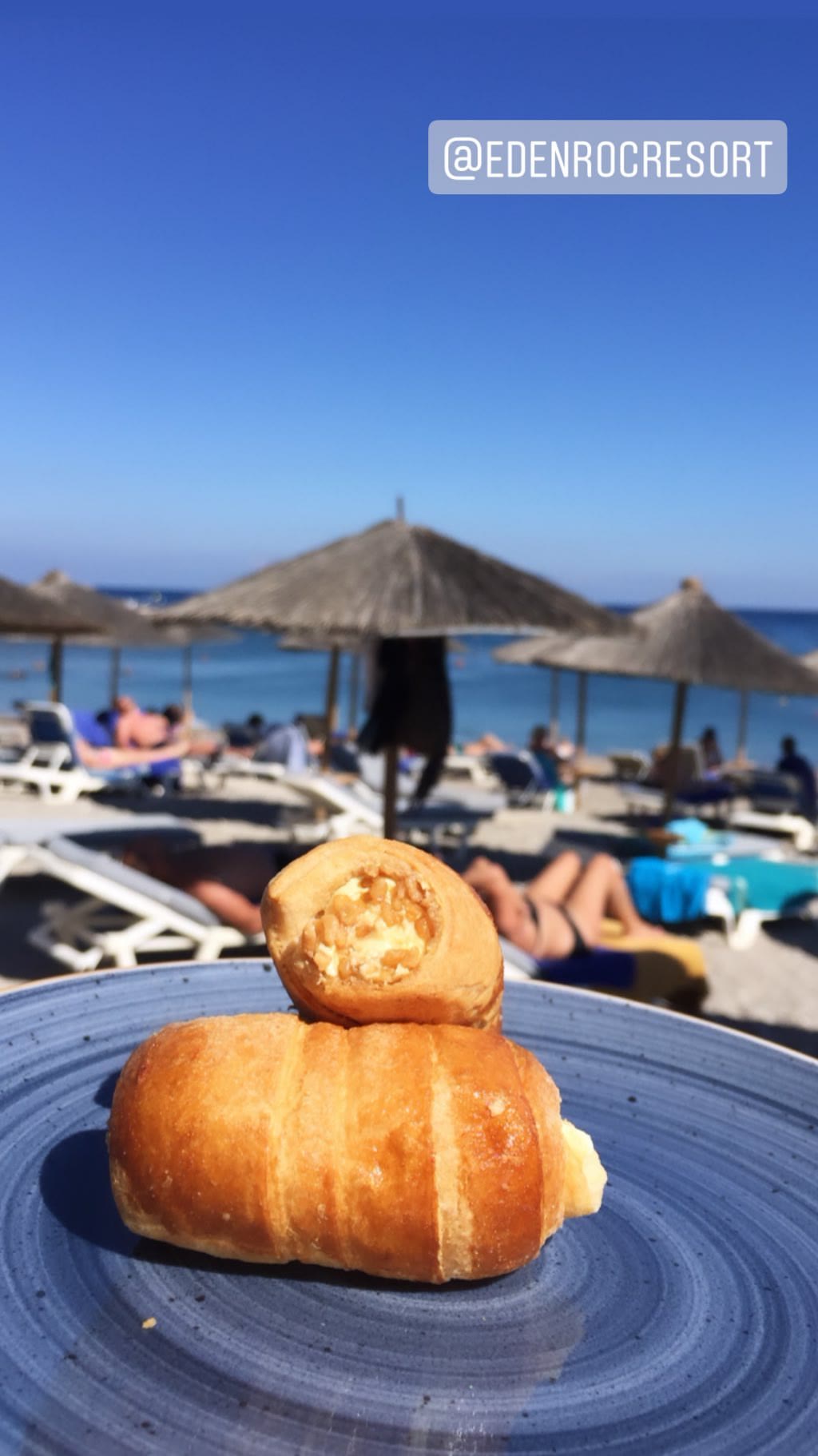 Beach pastries at Eden Roc Resort, Rhodes