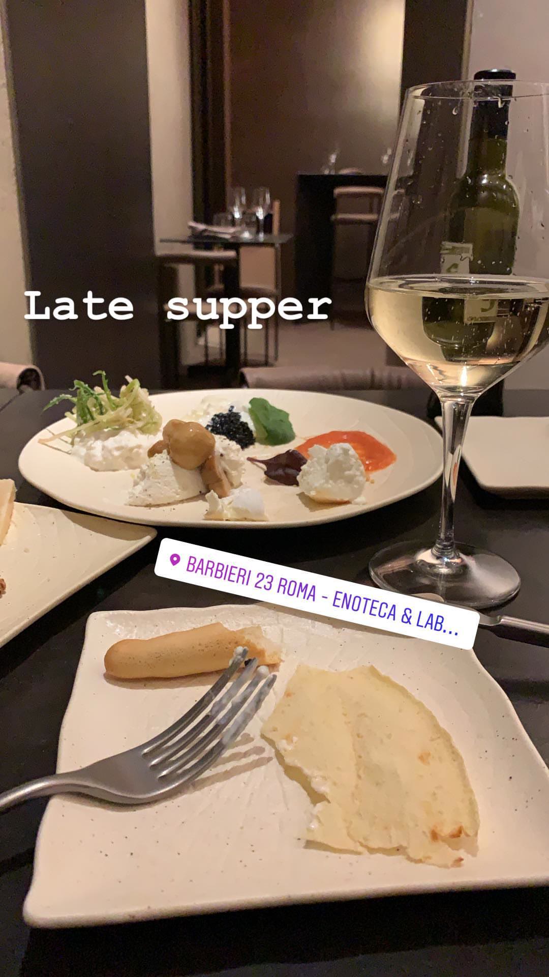 Late supper at Barbieri 23 Roma