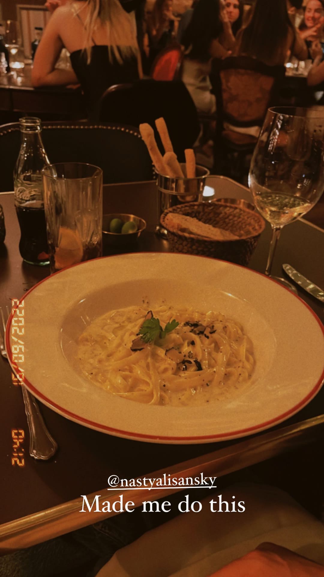 Truffle pasta dinner in Barcelona