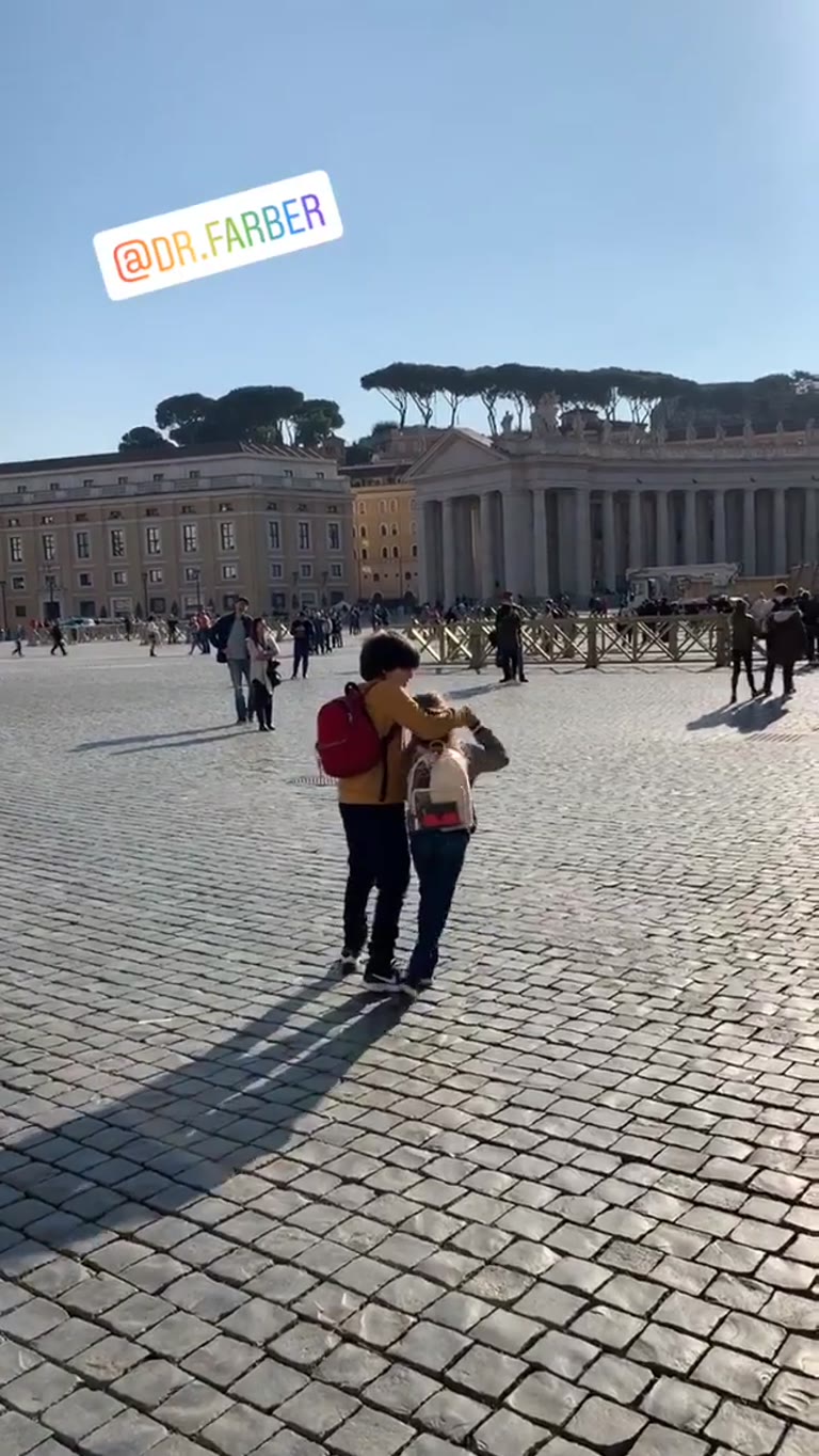 St. Peter's Square with the kids