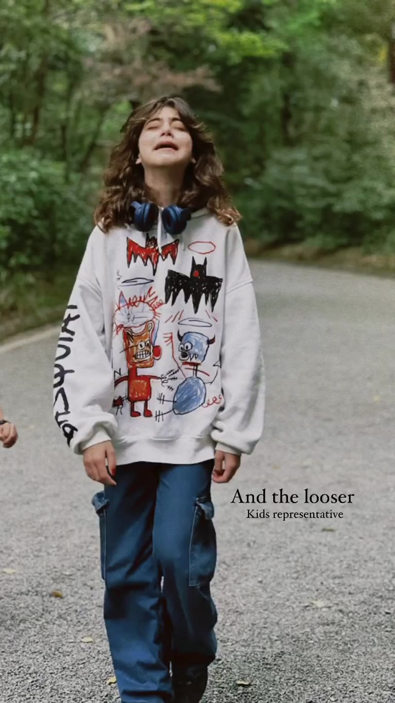 "And the looser" — kid on a forest road