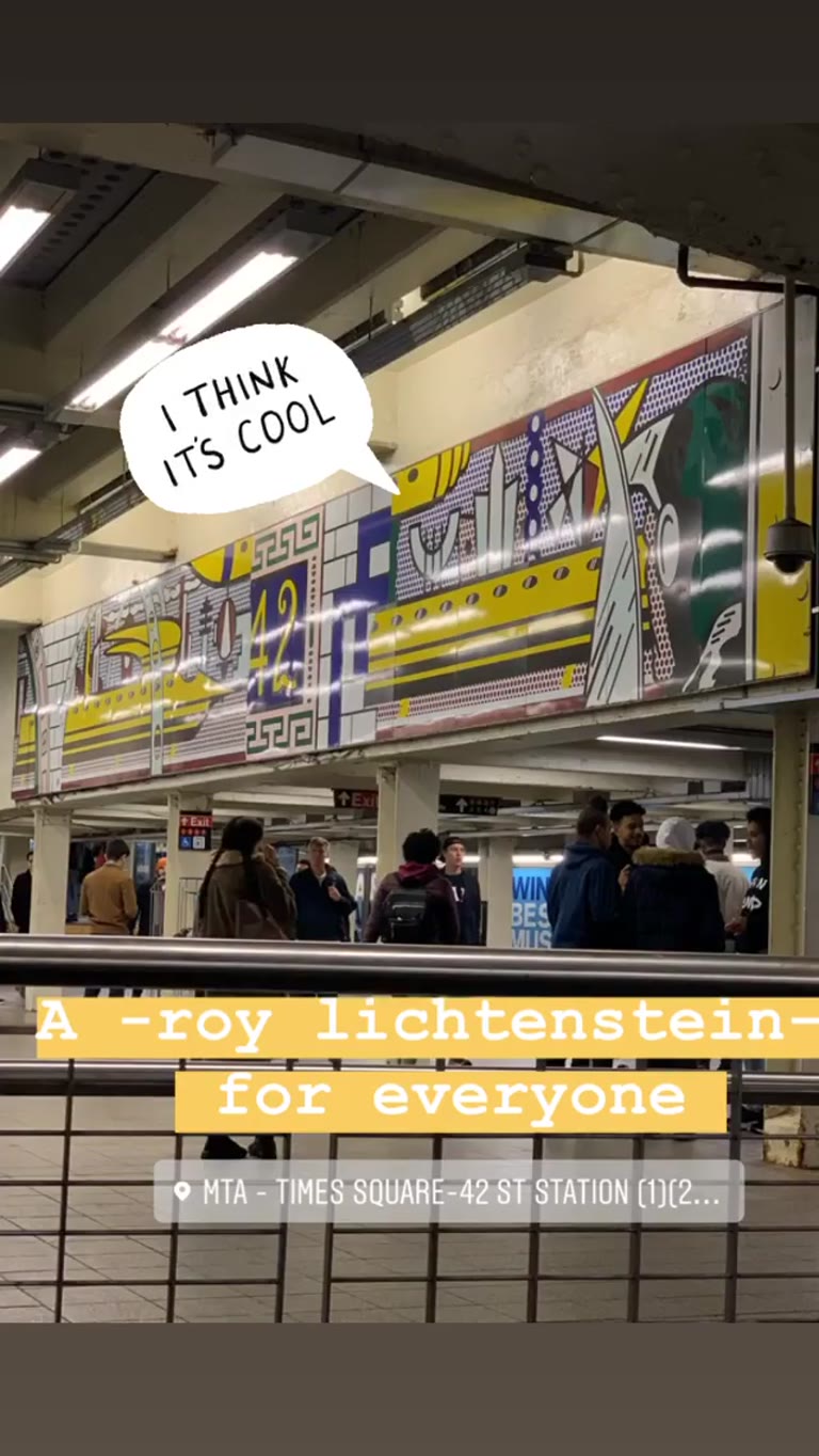Roy Lichtenstein mural at Times Square subway