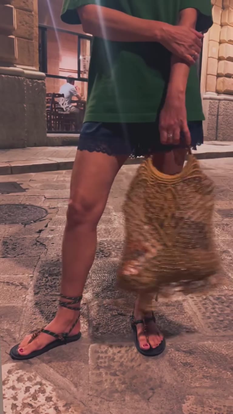 Evening outfit on Puglia's cobblestones