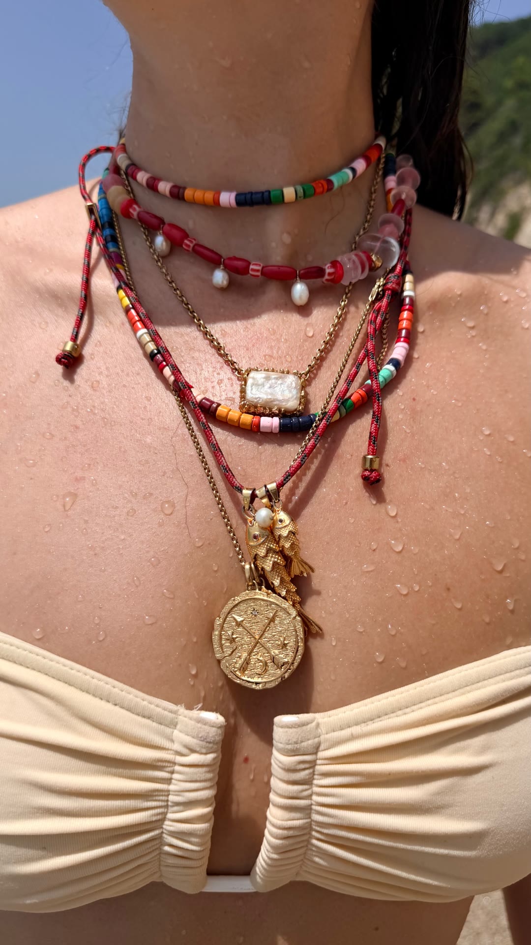 Beach jewellery stack in Corfu
