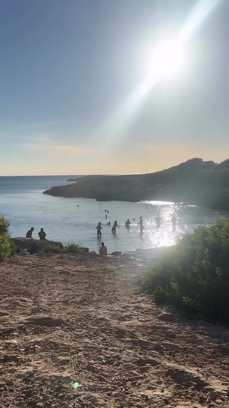 Rocky cove swim in Puglia