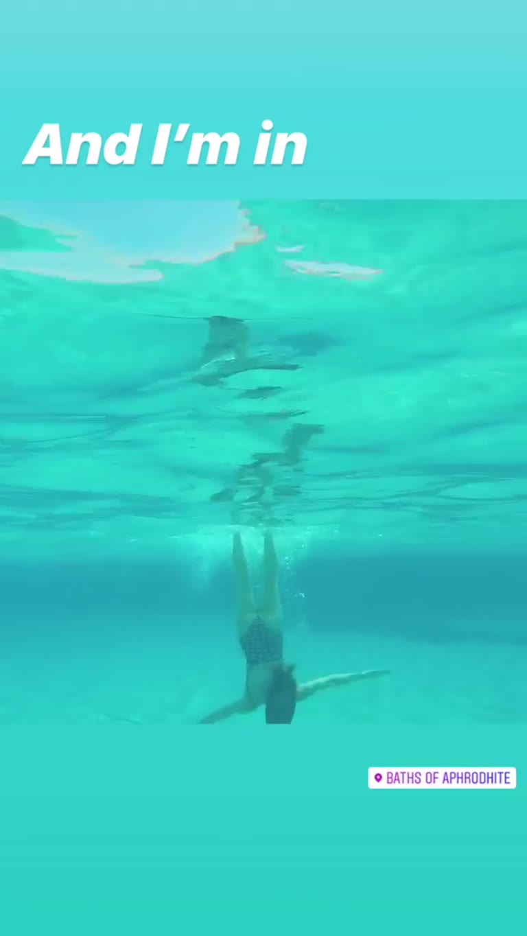 Swimming at the Baths of Aphrodite, Cyprus