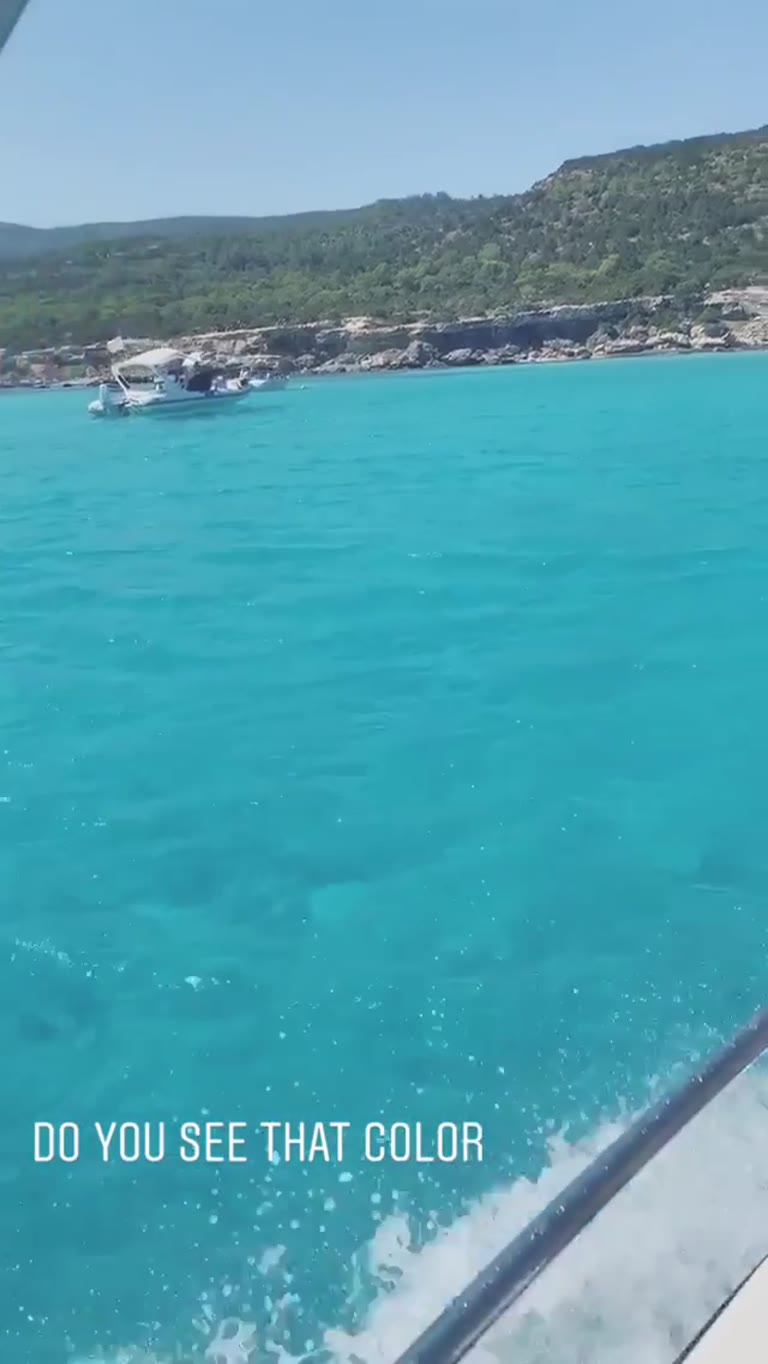 Boat ride over Cyprus's turquoise water