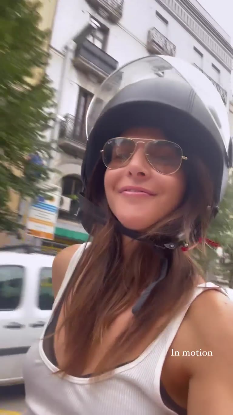 Scooter selfie through Barcelona streets