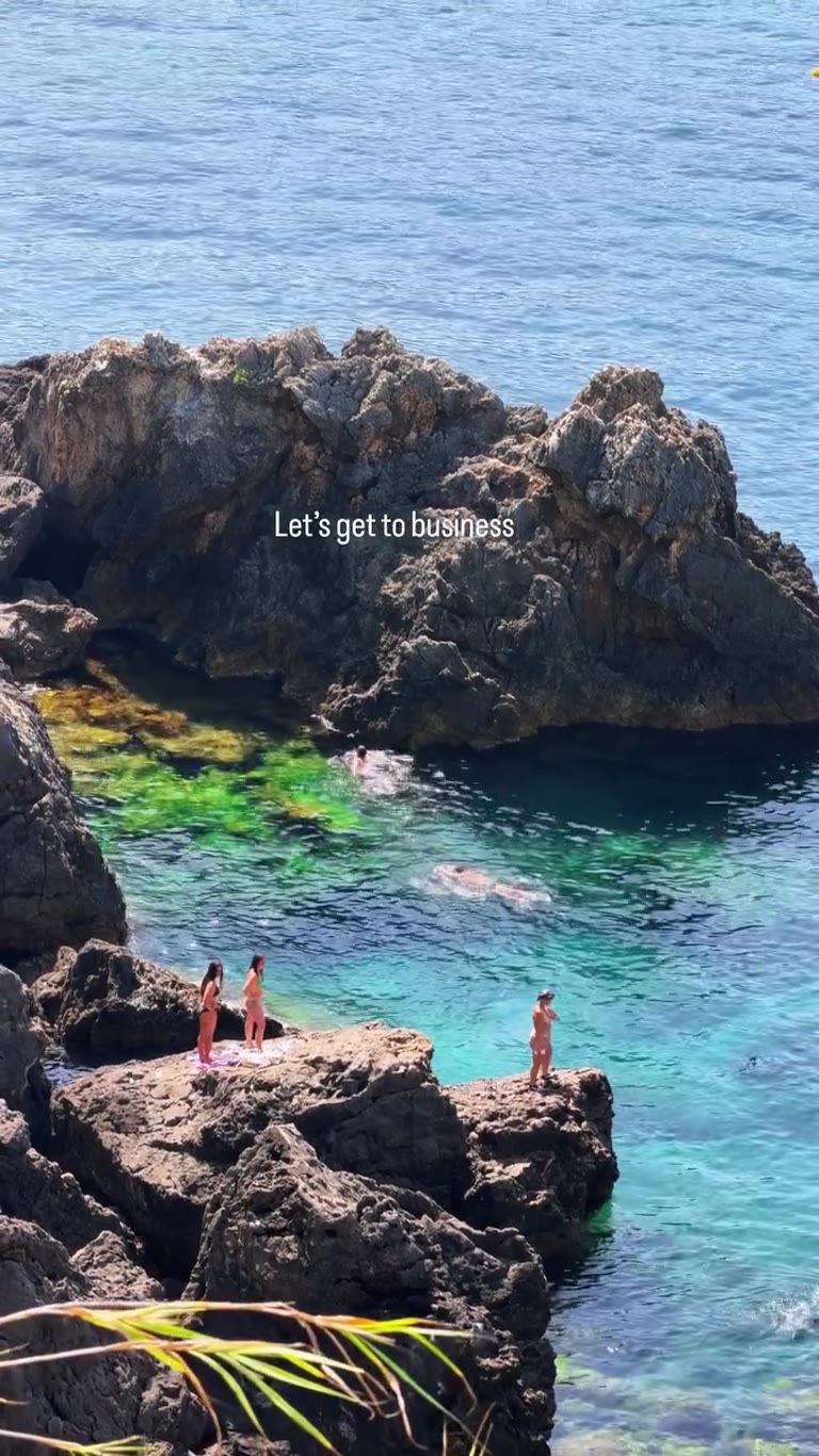 Rocky swimming cove in Corfu